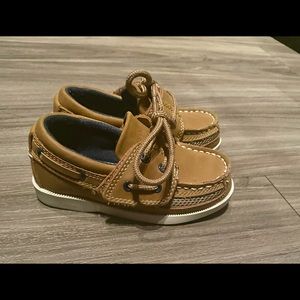 Saddle Brook Toddler Boat Shoes, Tan, Size 7C